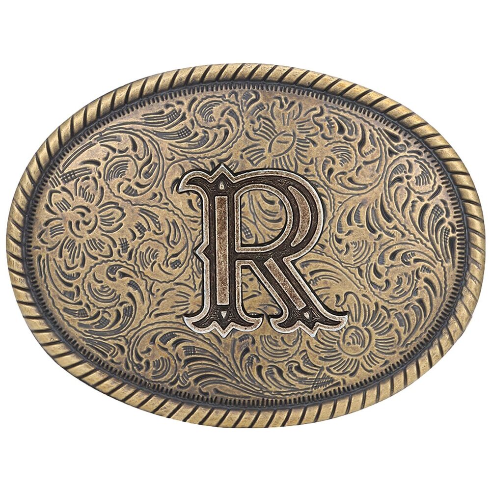 7232 Western Belt Buckle - Initial Letter ABCDJRM to Z Cowboy Belt Buckles